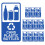 12Pcs Blue PVC Waterproof Recycle Label Stickers for 1