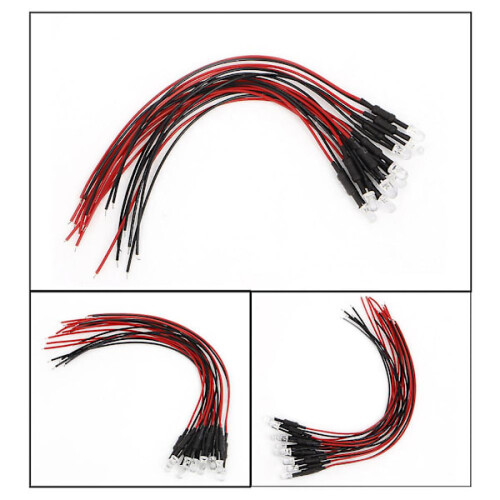 10 τεμάχια DC24V18cm5mm προκαλωδιωμένα φώτα LED δίοδοι Κόκκινο18cm Κόκκινο18cm 2