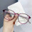 Lesebrille mit Blaulichtfilter, runde Brille, Lila, Stärke 400 1