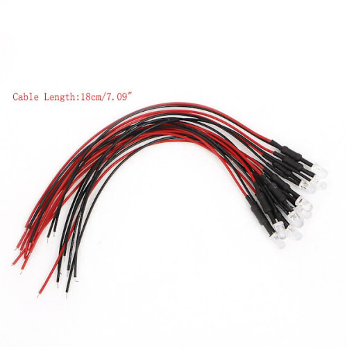 10 τεμάχια DC24V18cm5mm προκαλωδιωμένα φώτα LED δίοδοι Κόκκινο18cm Κόκκινο18cm 1