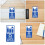 12Pcs Blue PVC Waterproof Recycle Label Stickers for 6
