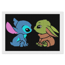 Yoda Diamond Art Painting Kit 20x30 cm, rund fullborrning, 5D DIY-pyssel för vuxna och nybörjare, kompatibel med diamantprickar