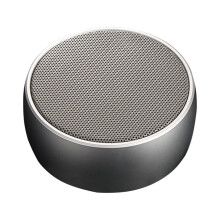 Enceinte portable PAVEOS Bluetooth 5.0 avec câble AUX et audio Bluetooth pour voiture, idéale pour les personnes âgées. Couleur : argent.