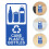 12Pcs Blue PVC Waterproof Recycle Label Stickers for 9