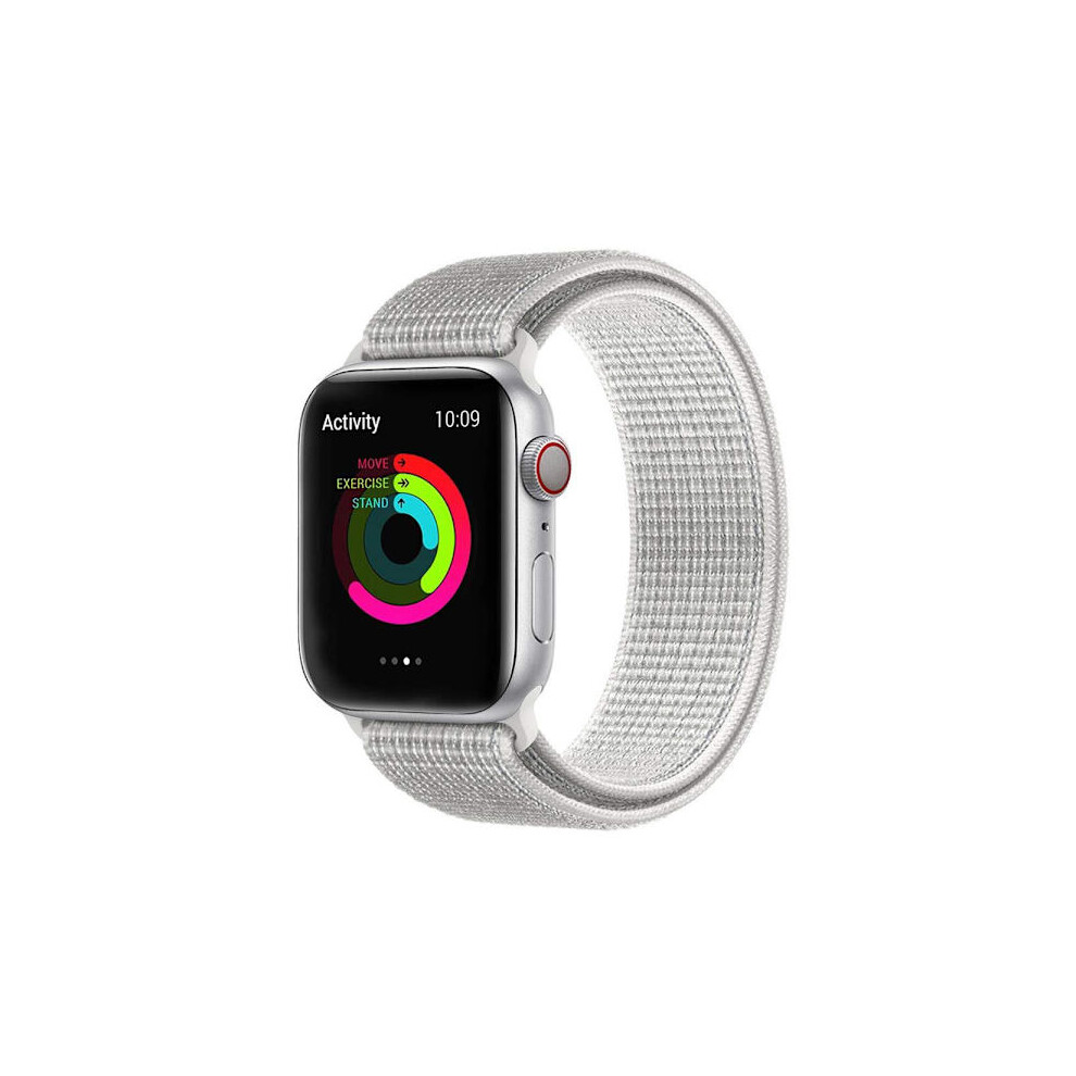 Compatible With Apple Watchwith Apple Watch 42Mm / 44Mm / 45 Bracelet White Reflex Nylon Black One Size White,Black 9433291384589