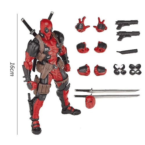 Φιγούρα δράσης Deadpool, αφαιρούμενο και εναλλάξιμο πρόσωπο, συλλεκτικό μοντέλο 1