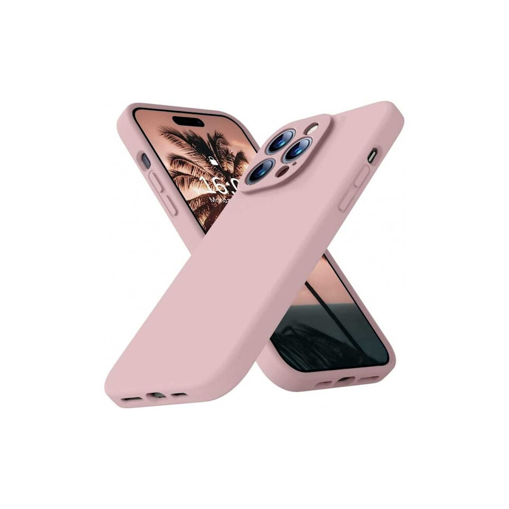 Compatible With Iphone 16 Pro Max Rubberized Matte Case Camera Protection Liquid - Pink 9433291384534