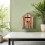 Locking Wood Mailbox Light Brown Wall-Mounted Suggestion Box 3