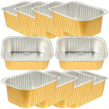 Lot de 10 boîtes de rangement jetables pour le camping : plateaux de service, moules à pizza en aluminium, caissettes à cupcakes, bols.