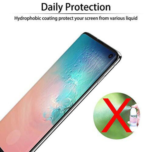 2 películas de vidro temperado com cobertura total, compatíveis com Samsung S10 Plus. Transparentes. 2