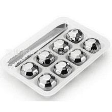 Whiskey Stones - Delaman Stainless Steel Ice Spheres Chills, Wine Whiskey Drink Chiller Stones Rocks, with Ice Tong