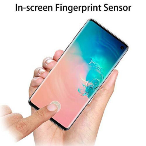 2 películas de vidro temperado com cobertura total, compatíveis com Samsung S10 Plus. Transparentes. 1