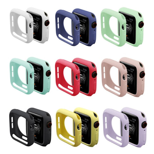 Προστατευτική θήκη σιλικόνης iWatch4/5 (ματ) κίτρινη 40 χιλ. 1