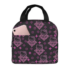 Hello Kitty kannettava alumiinifoliosta eristetty lounaskassi, vedenpitävä ja paksu, yhteensopiva toimistoon, piknikille, rannalle ja matkoille
