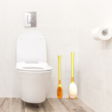 Liquidação de presentes de Natal da FloHua - Conjunto de escova e suporte para vaso sanitário em formato de pato mergulhador, pato de neoprene com