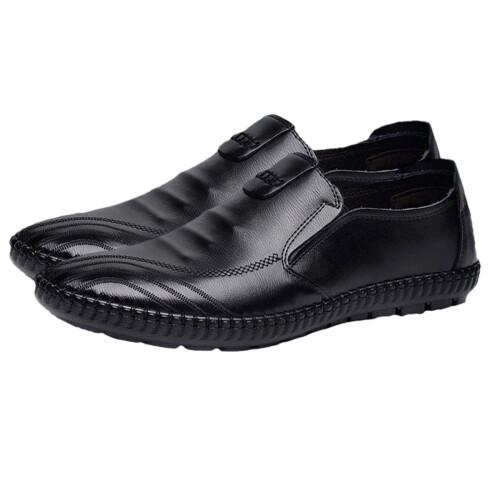 Ανδρικά μοκασίνια Slip On, δερμάτινα χειροποίητα φλατ παπούτσια οδήγησης με