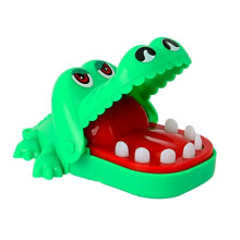 Krokodil-Zahnarzt-Spiel – ein Klassiker mit zufälligem Beißmechanismus und schnappendem Maul. Interaktives Familienspiel mit Zähnen für Kinder