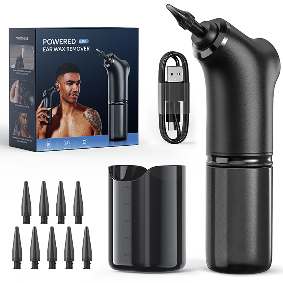 Water Powered Cleaner, Ear Wax Removal Kit with Replaceable Tips, Electric Ear Cleaner for Gentle Suction and Efficient Cleaning, 4 Pressure Settings