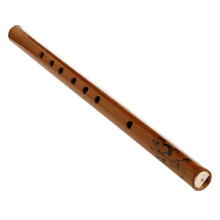 Bamboefluit voor beginners en kinderen, traditioneel Chinees muziekinstrument met 6 gaten en glanzende afwerking, handgemaakt blaasinstrument.