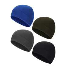 Bonnet en polaire extensible pour hommes et femmes, bonnet uni en polaire coupe-vent, idéal pour l'hiver, doux et extensible, chaud et confortable.