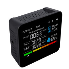 Monitor jakości powietrza w pomieszczeniach z Bluetooth, przenośny detektor CO2 9 w 1 do pomiaru stężenia PM2,5TVOC, wilgotności i temperatury,