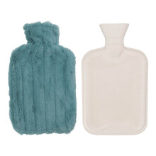 Hot Water Bottle, Natural Insulating Rubber Material Applicable Scenes Treats Sports Injuries, Removable And Washable Knitted Cover, 2000Ml, Hot Cold