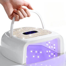 60W Cordless UV LED Nail Lamp Rechargeable Gel Nail Dryer with Fast Curing and Auto Sensor