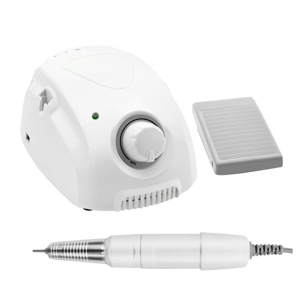 Electric Nail Drill 35000 RPM Professional Nail File with Foot Pedal for Acrylic and Gel Nails