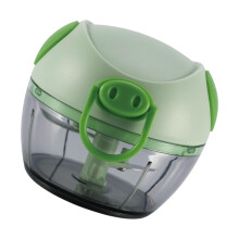 Manual Meat Mincer and Garlic Chopper 170ml with Stainless Steel Blades for Quick Kitchen Food Prep