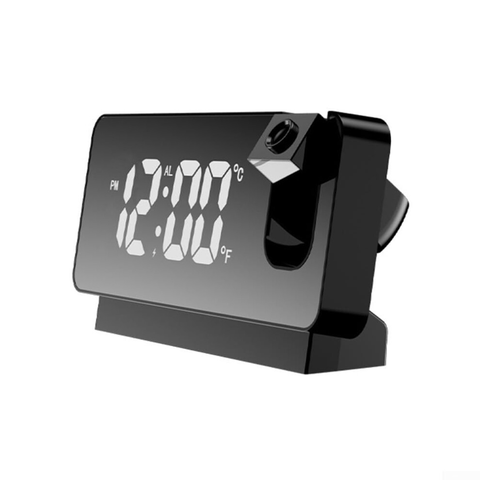 Projection Alarm Clock with LED Display, Dual Alarms, Ceiling Projection, Temperature for Bedroom