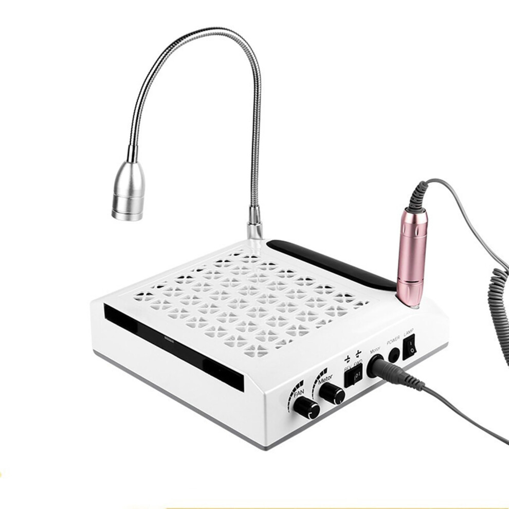 Professional Nail Drill with 80W 30000 RPM, 4 in 1 Dust Collector, Lighting, Salon and Home Use
