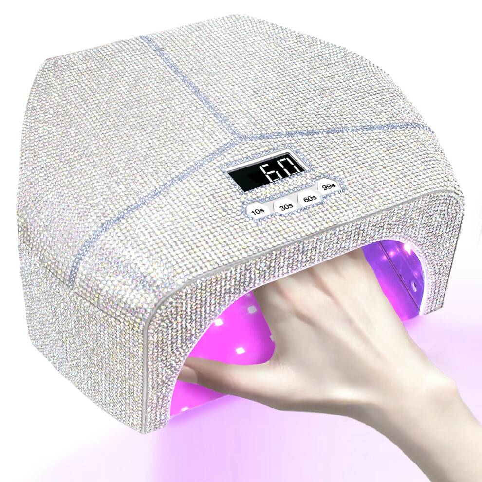 Light 54W Uv Led Nail Lamp For Gel Polish, Rechargeable Cordless With Lcd Touch And 4 Timers
