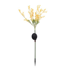 Luminária solar de jardim com estaca, à prova d'água, para uso externo, com design de flores artificiais de seda, iluminação econômica para