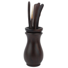 Artisanal Kung Fu Tea Set, Elegant Tea Ceremony Tools, Handcrafted From Natural Wood, Six Pieces For A Traditional Experience, Tea Preparation Kit