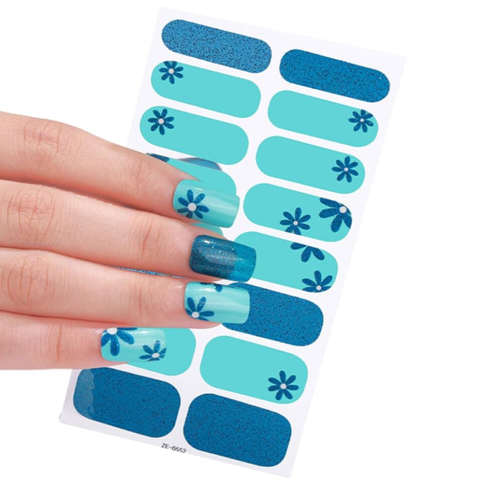 Waterproof Gel Nail Stickers and Bronzing Nail Wraps with Nail File for SalonQuality Finish