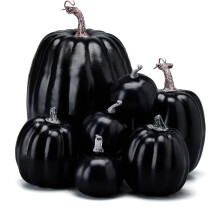 Xsylife7 peças de abóboras artificiais de simulação de Halloween em tamanhos variados para decoração de outono, colheita e Dia de Ação de