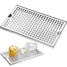 Beer Drip Tray, 304 Stainless Steel with 4 Non-Slip Pads & Detachable Cover, Heat/Cold Resistant for Kegerator Tower, Bar, Home