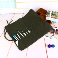 WALFRONT22Slots Künstler-Pinselrolle, Canvas-Etui für Zeichenstifte, Aquarell- und Ölpinsel, Pinselhalter, Künstler-Pinseltasche