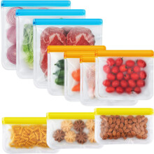 Málaí Ziplock In-athúsáidte Silicone, Málaí Reoiteora In-athúsáidte atá Frith-Sceitheadh, Málaí Stórála Bia In-athúsáidte Saor ó BPA