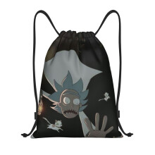 Rick and Morty Classic Drawstring Bag, opvouwbaar, sporttas, fitnesstas, unisex, strandtas, sporttas, reistas, middelgroot