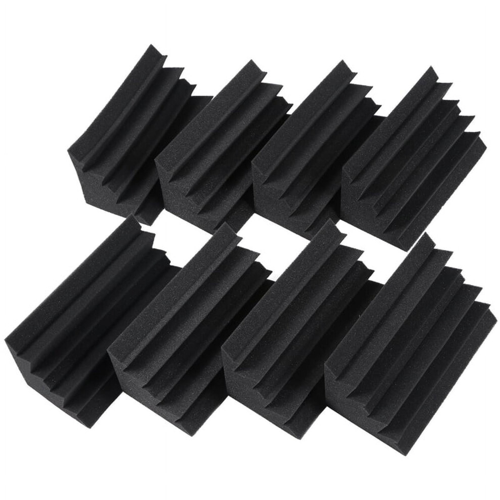 New 8 Pack Of 4.6 In X 9.5 Soundproofing Insulation Bass Trap Acoustic Wall Foam Padding Studio Tiles (8Pcs, ) Black 9191629676361
