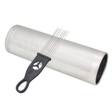 Guiro en acier Htovila, instrument de percussion de 30 cm en acier inoxydable avec racleur - Instrument de musique de percussion latine, qualité