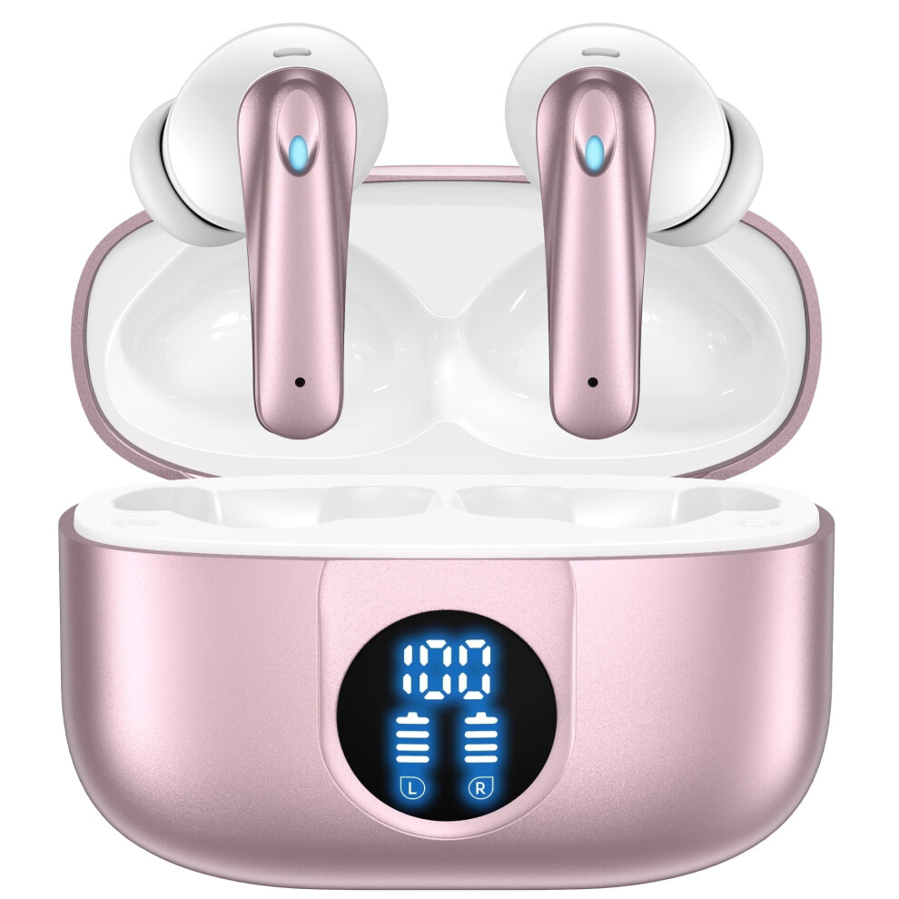 Wireless Bluetooth 5.4 Headset With Noise Reduction Mic, 60H Playtime, Dual Led Display, Ip7 Waterproof, Compatible With Android Ios Black 9433291390597