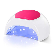 UV LED Nail Lamp with Smart Sensor, 180 Coverage, 4 Timer Modes, Detachable Base, White