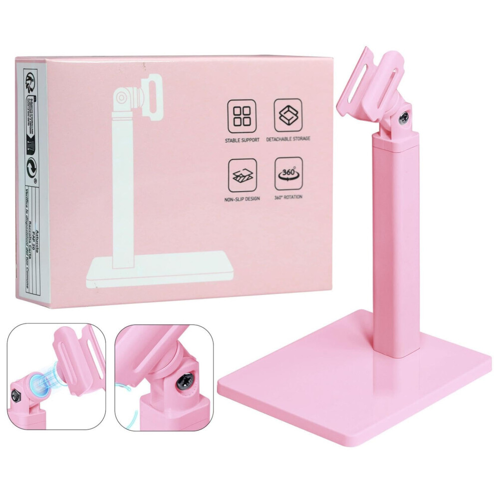 Pink Uv Led Nail Lamp With Foldable Stand, Rechargeable Wireless Nail Dryer For Gel Nails,