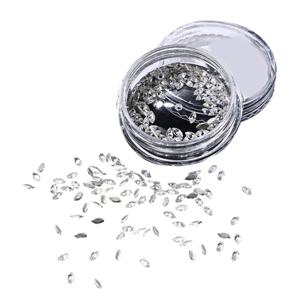 50Pcs 3D Zircon Nail Charms Flatback Rhinestone Decorations Crystal Gems for Nail Art