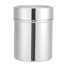 Dosatore per polveri, contenitore per spolverare in acciaio inox con coperchio antipolvere in ABS, utensile da cucina per la cottura, acciaio inox