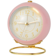 Pcapzz Analog Alarm Clock, Small Desk Clock Battery Operated with Light, Vintage Style, Compatible with Bedroom Kitchen Office