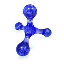 Rouleau de massage cylindrique manuel en cristal pour petits points de pression sur les épaules, la nuque, le dos et la plante des pieds.