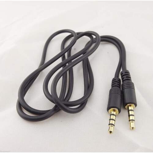 Cabo de extensão de áudio AV FOR10pcs3.5mm1Macho paraMacho4Polos3Anéis1m Dourado